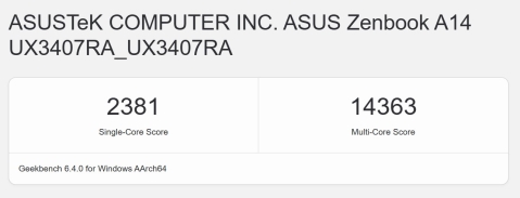 ASUS Zenbook A14 (UX3407): לסטודנטים ויוצרי תוכן מתחילים